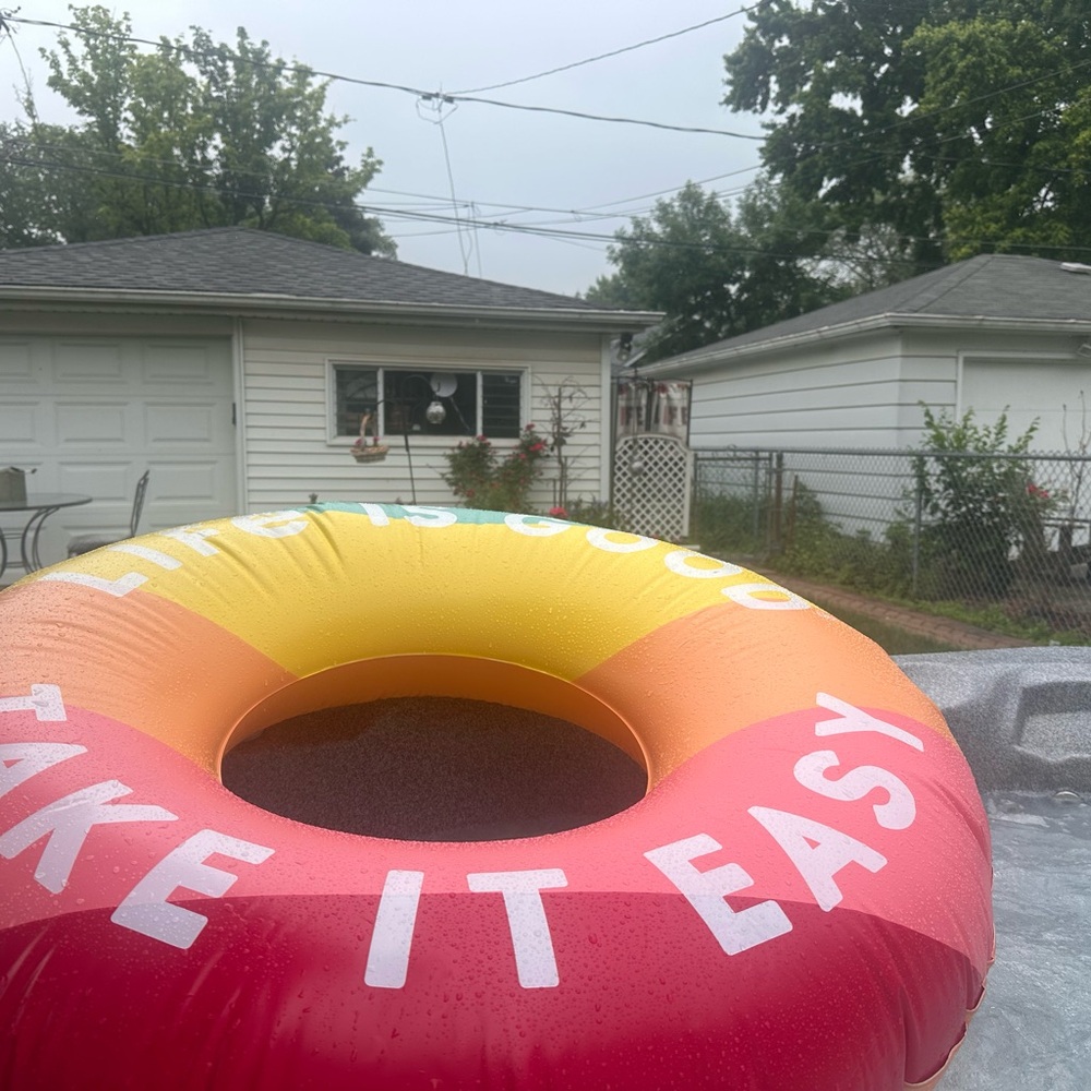 Life Is Good Multicolor Inflatable Pool Float